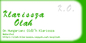 klarissza olah business card